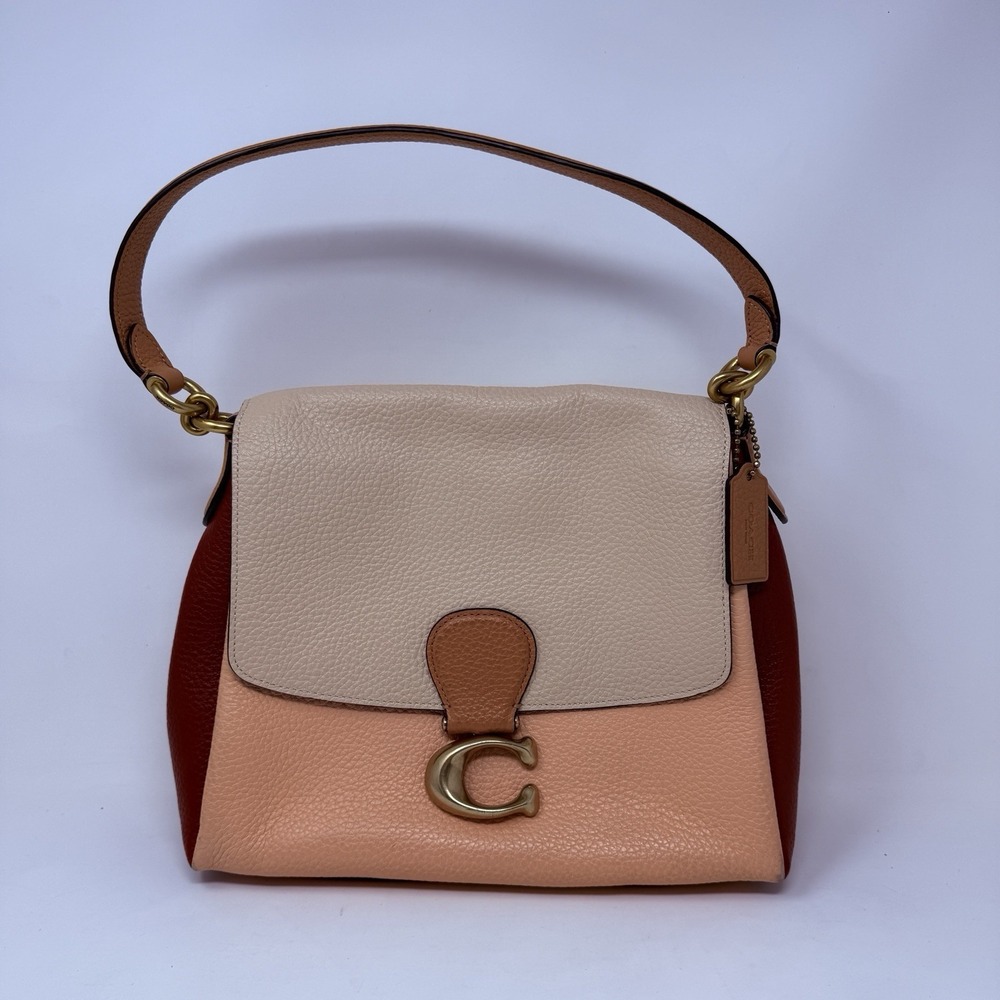 Coach 4613 May Shoulder Bag In Colorblock Brass Hardware W/ Shoulder Strap